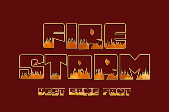 Fire Storm: The Bold Display Font for Impactful Design